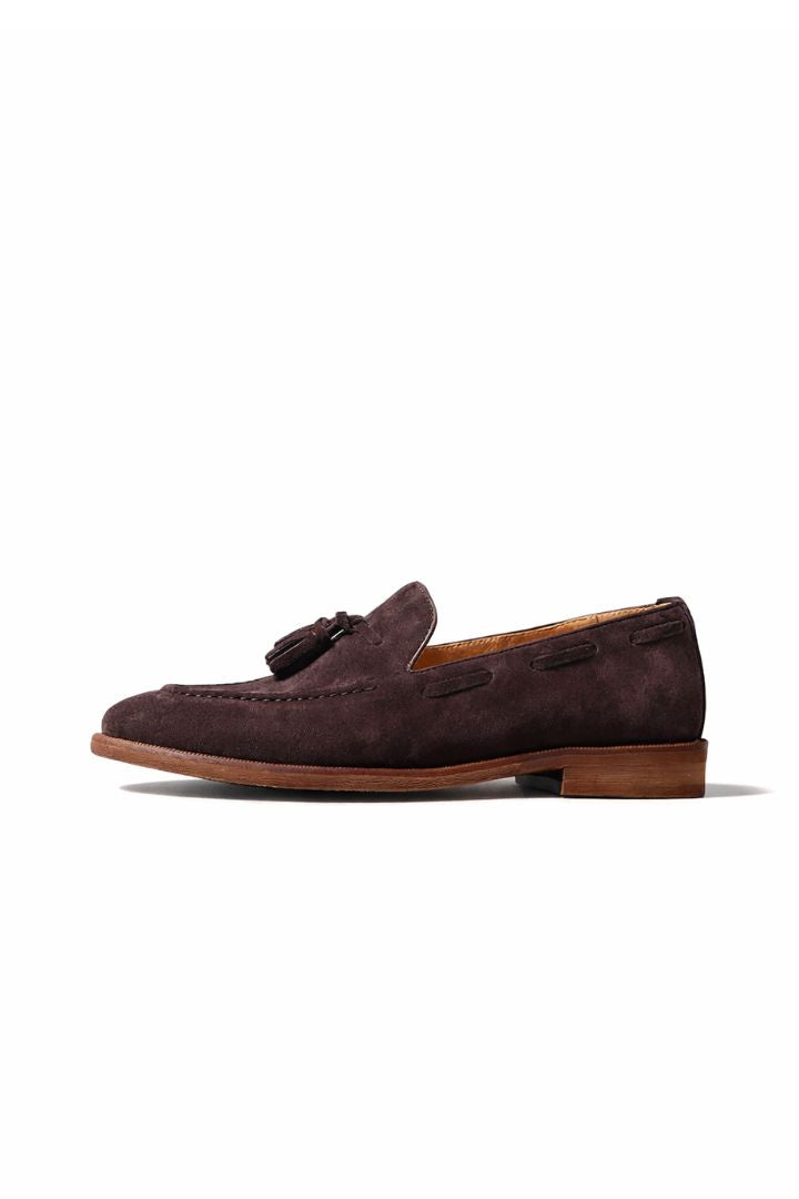 Espresso Suede Tassel Loafers
