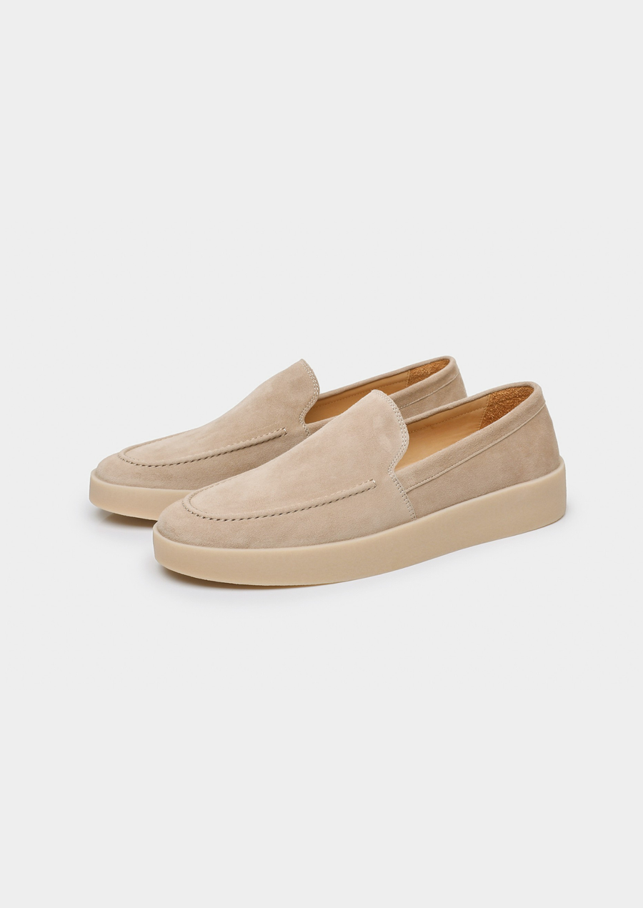 Light Gray Suede City Loafers