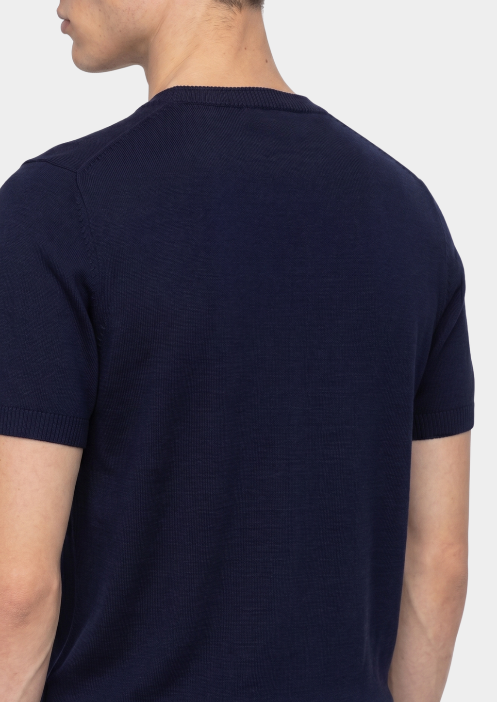 Timeless Navy Blue Knit Crewneck