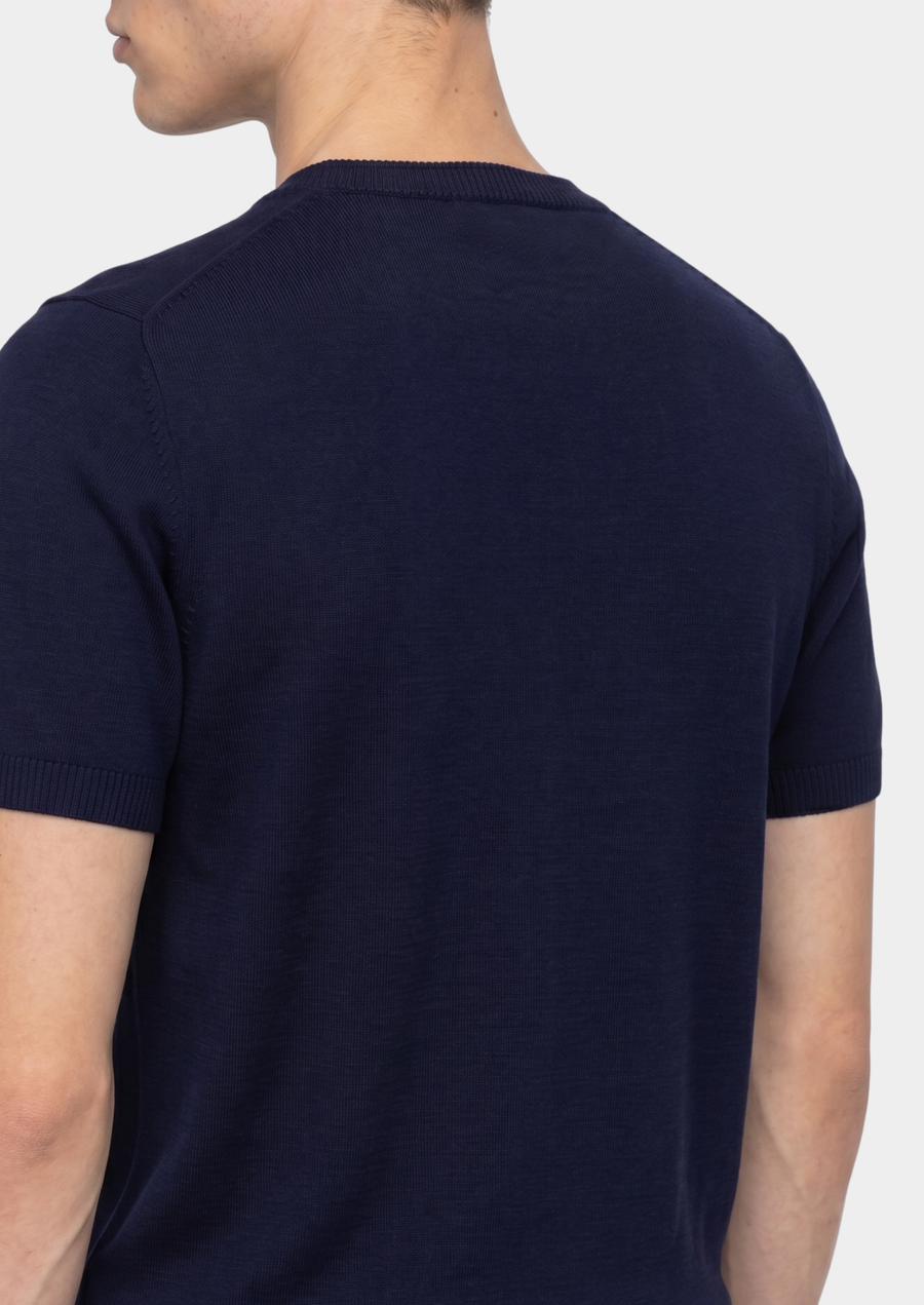 Timeless Navy Blue Knit Crewneck