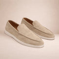 Leather Slip-On Loafers in Classic Brown