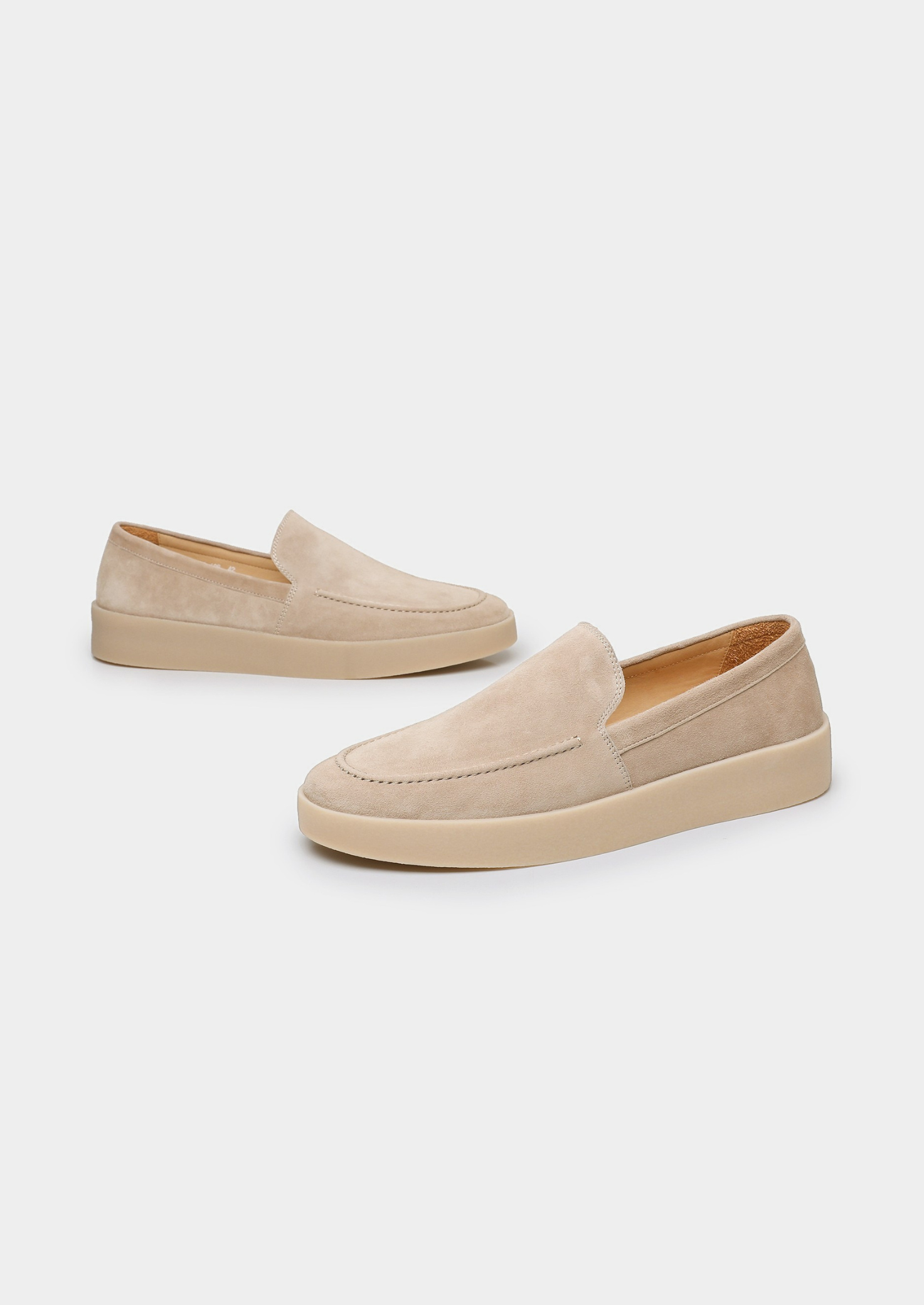 Light Gray Suede City Loafers