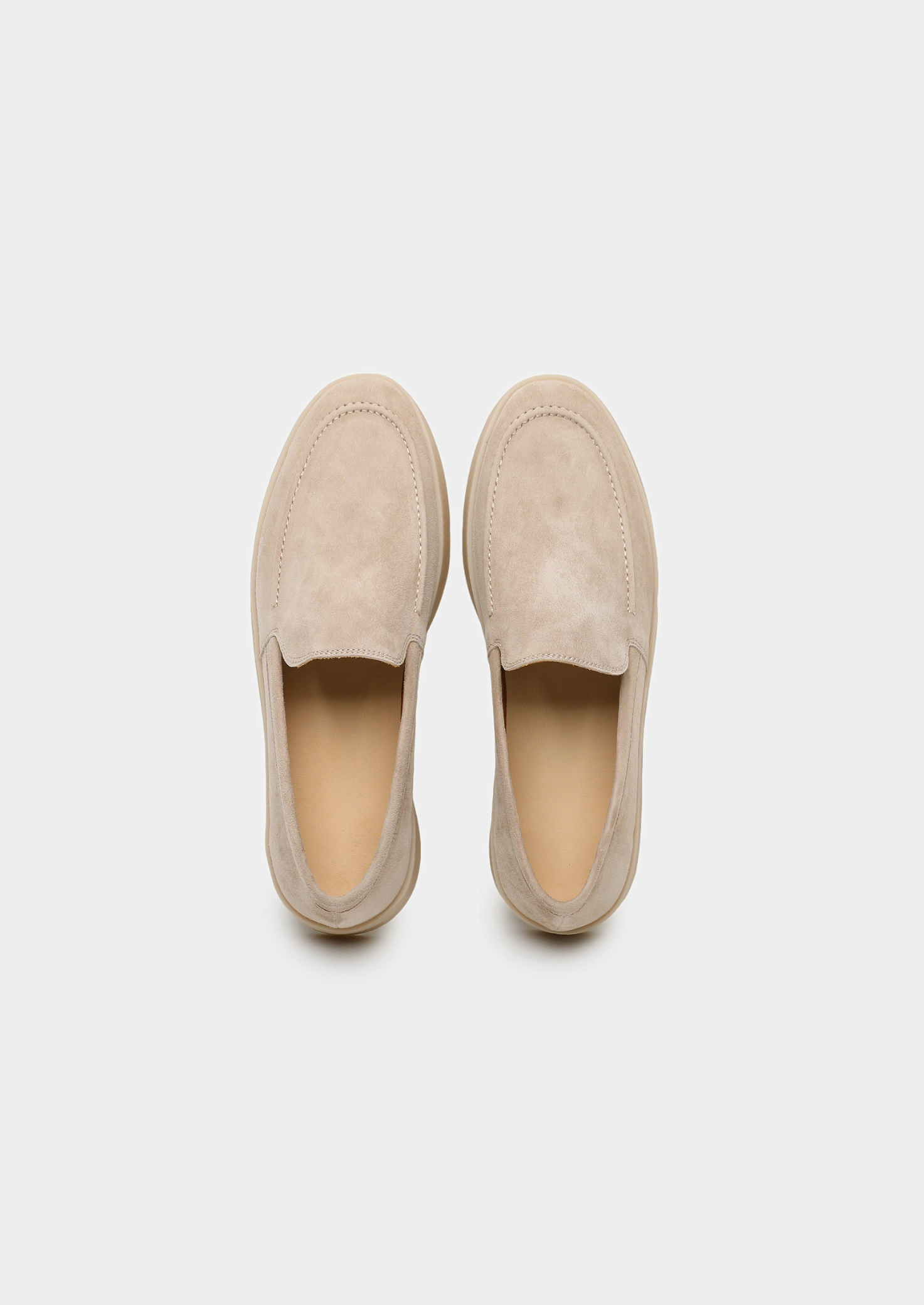 Light Gray Suede City Loafers