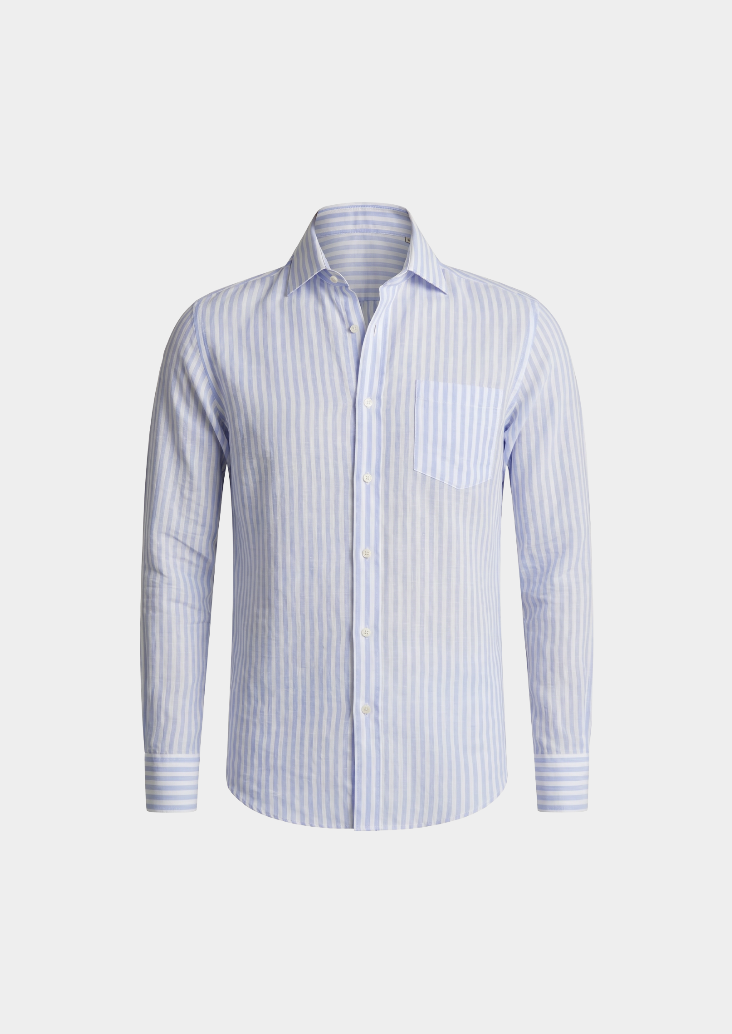 Portofino Striped Coastal Shirt in Light Blue