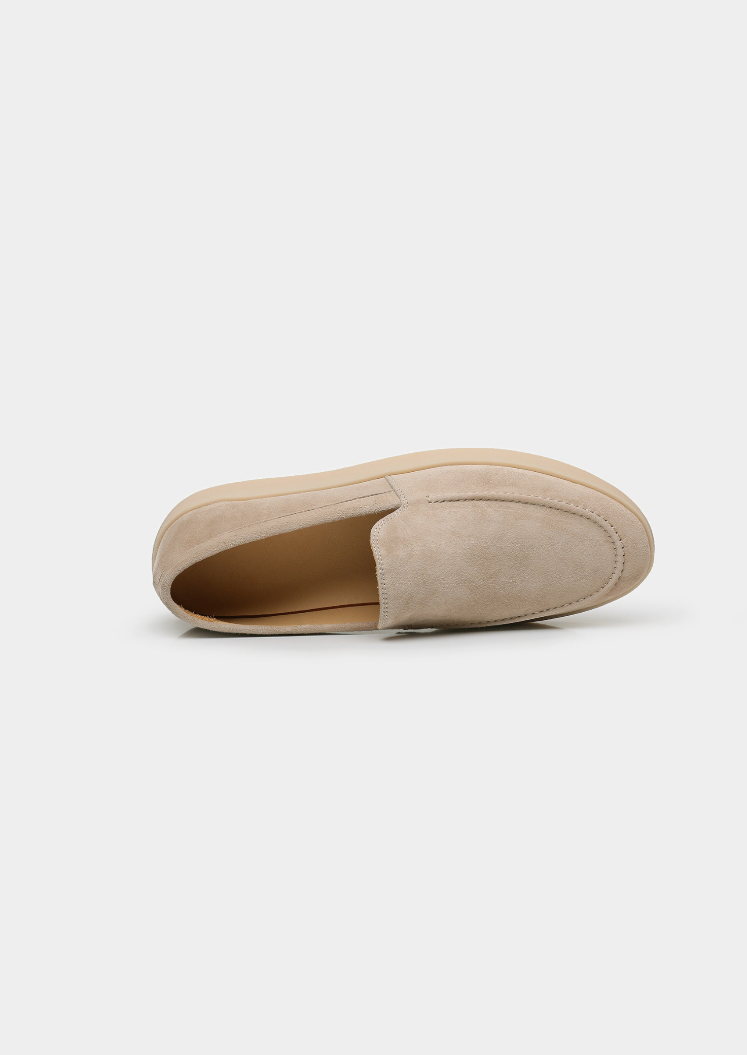 Light Gray Suede City Loafers