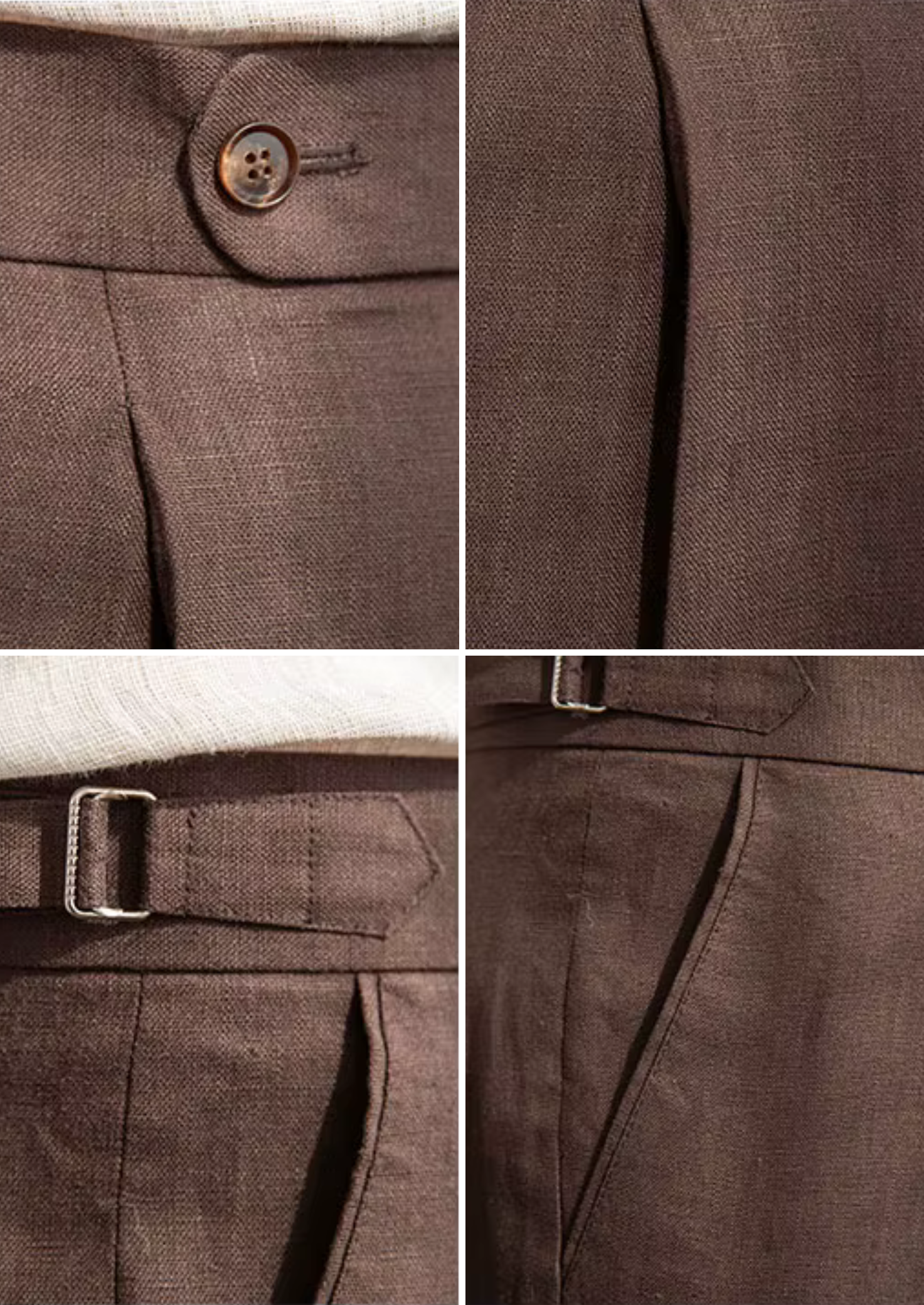 Tuscany Pleated Trousers in Rich Brown