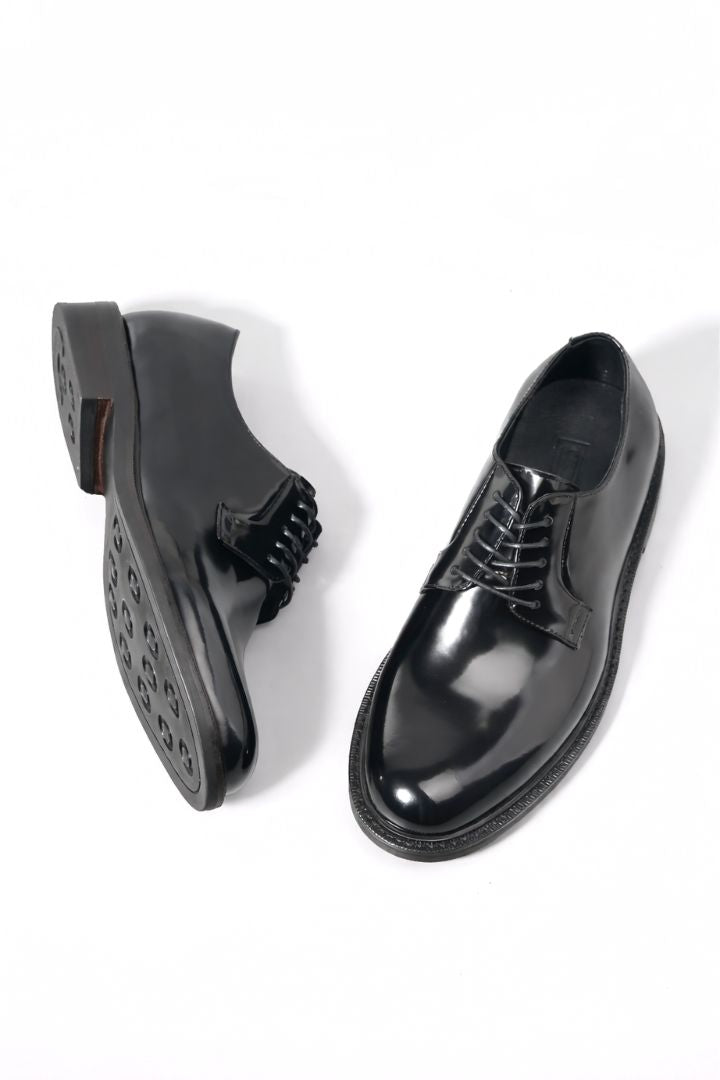 Marcello Black Leather Derby Shoes