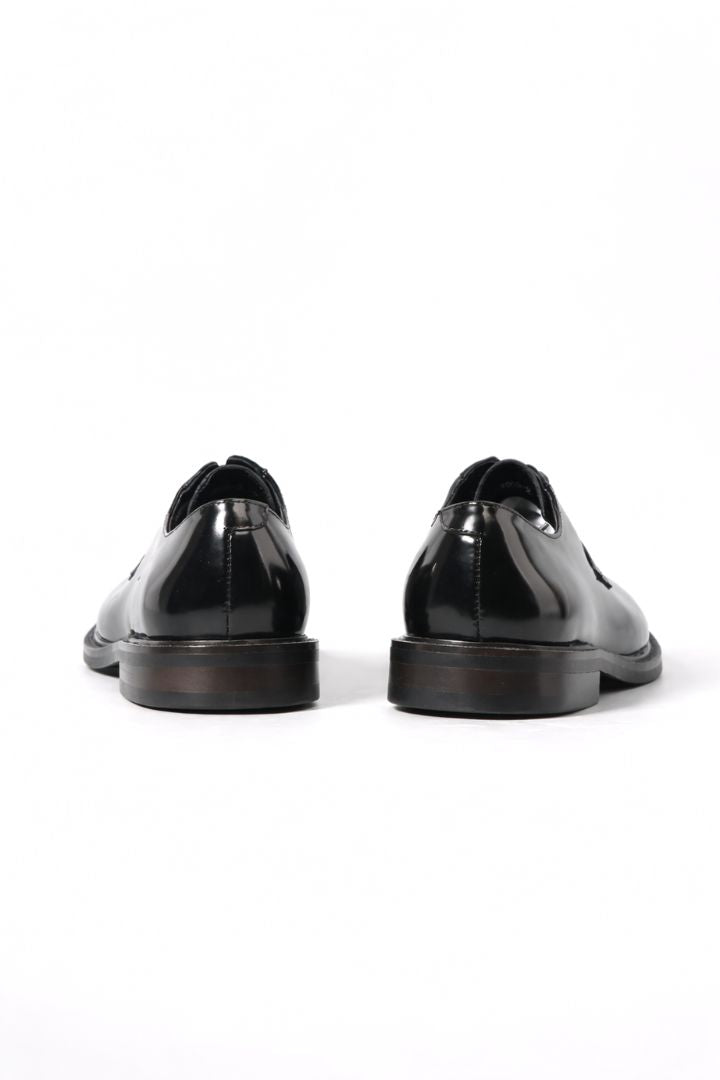 Marcello Black Leather Derby Shoes