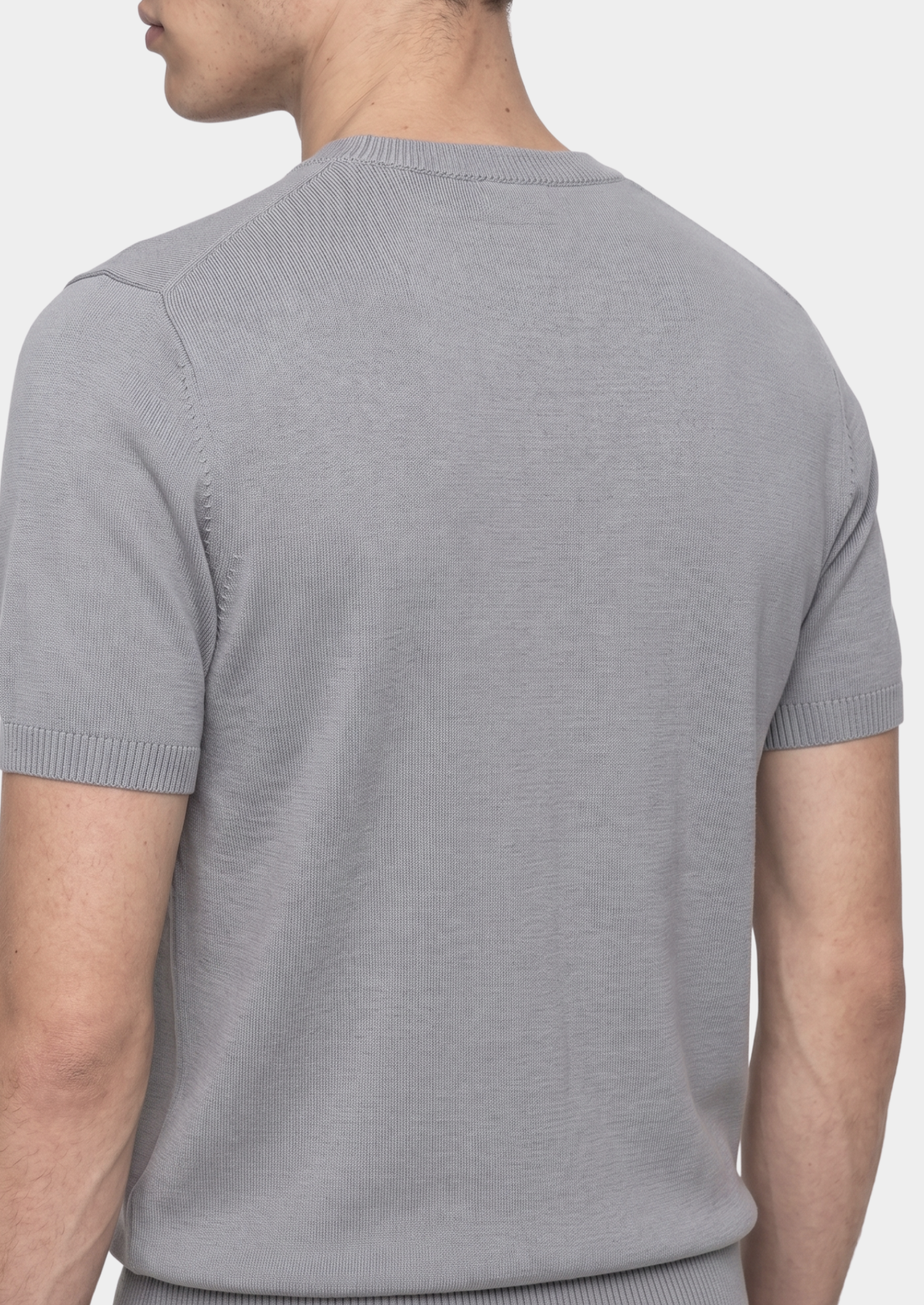 Fog Gray Cashmere Knit Crewneck