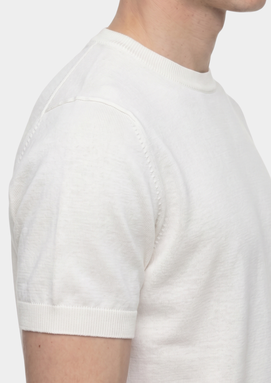 Timeless White Knit Crewneck Tee