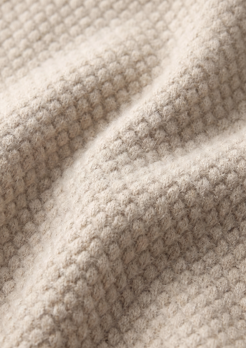Ivory Two-Tone Cashmere Polo