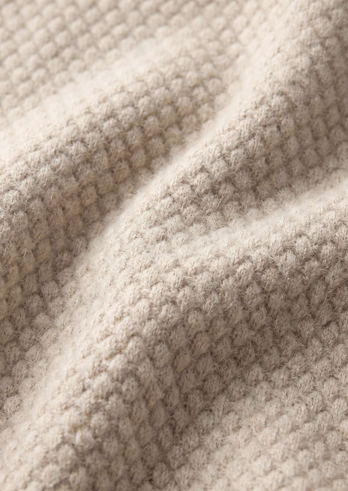 Ivory Two-Tone Cashmere Polo