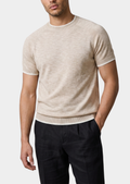 Capri Beige Linen Contrast Tee