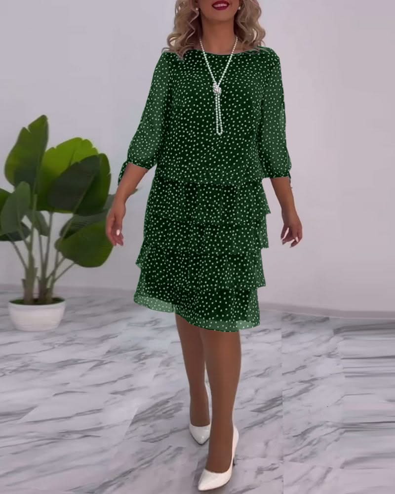 Lunessa Polka Dot Tiered Dress