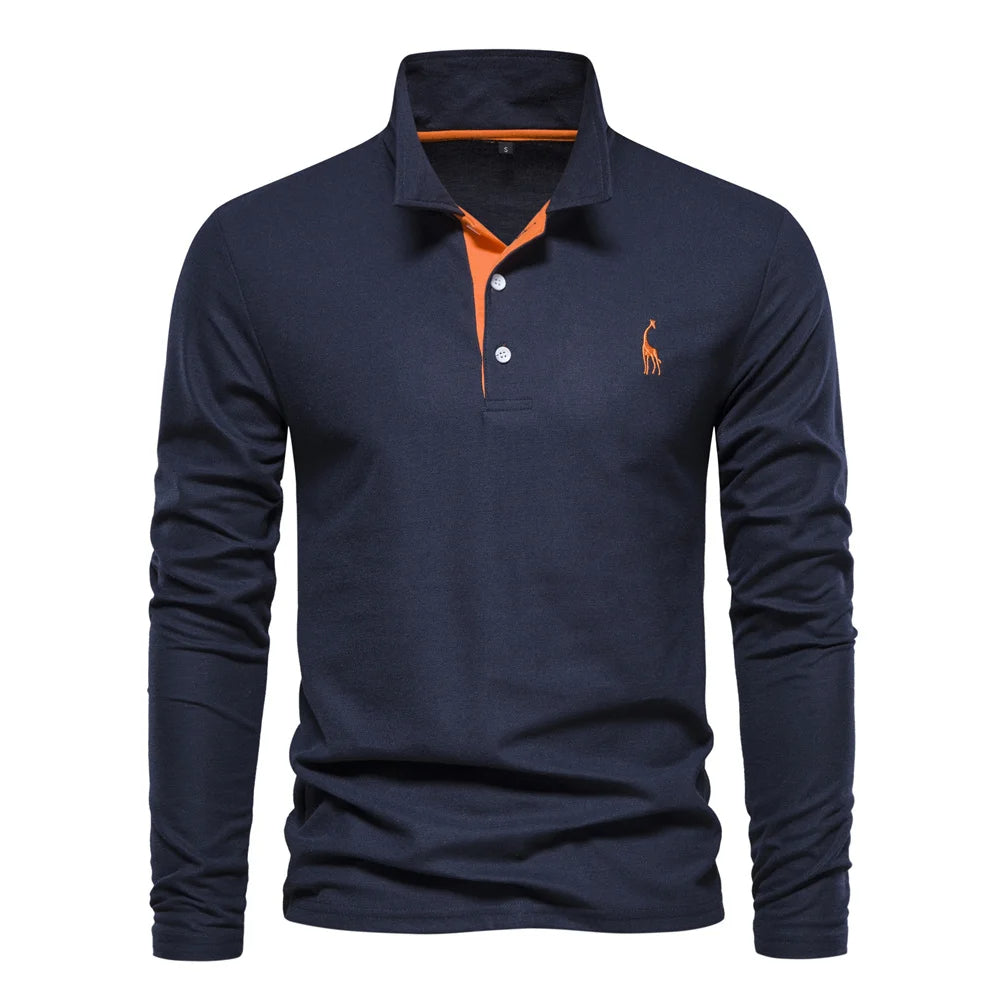 Refined Knit Polo in Classic Navy