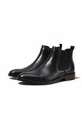 Ruggiero Black Leather Chelsea Boots