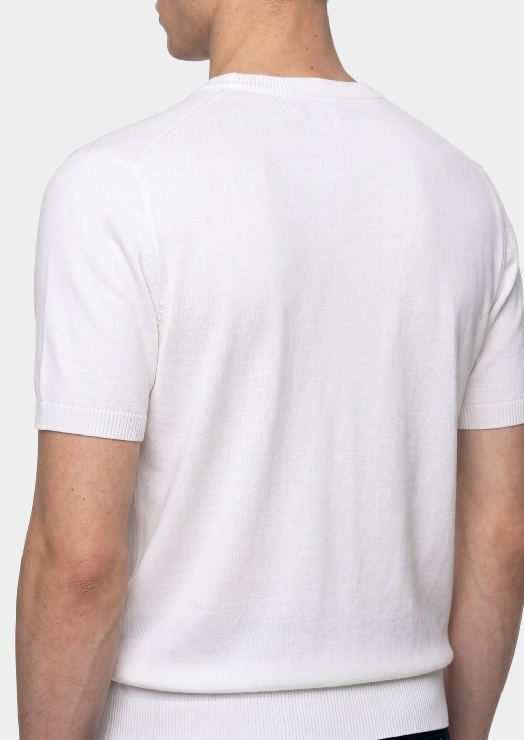 Timeless White Knit Crewneck Tee