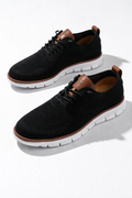 Elio Black Breathable Knit Sneakers