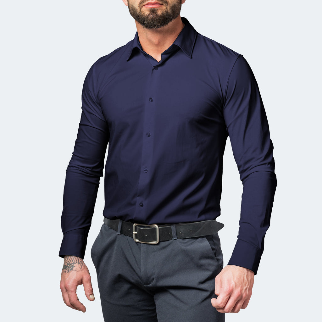 Men's White Shirt - Exceptional Stretch & Wrinkle-Free