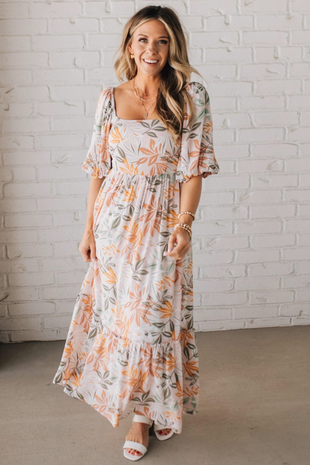 Elara Floral Silk Maxi Dress