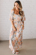 Elara Floral Silk Maxi Dress