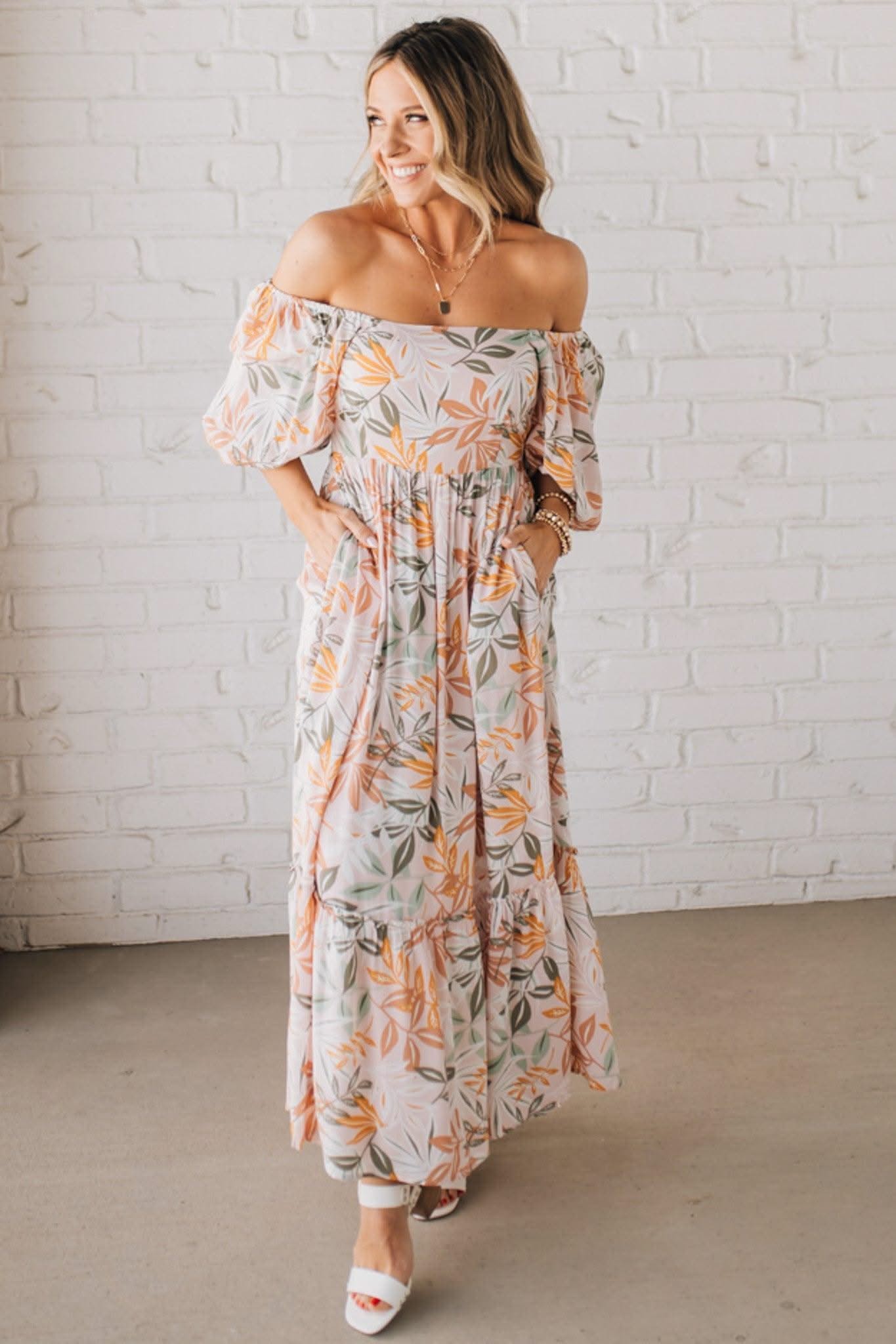 Elara Floral Silk Maxi Dress