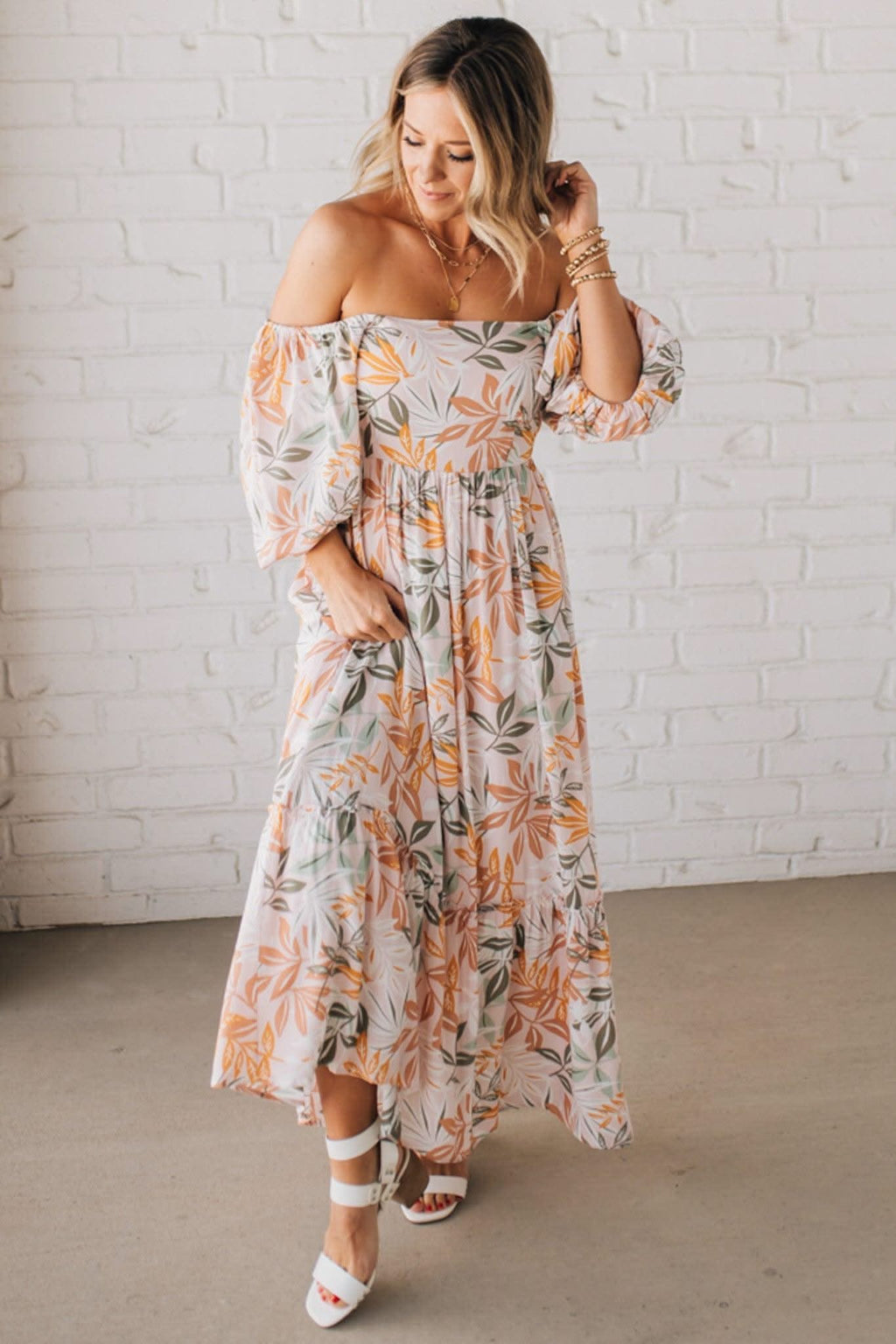 Elara Floral Silk Maxi Dress