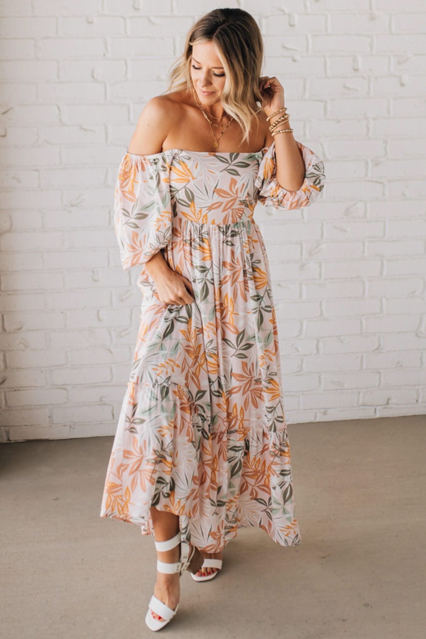 Elara Floral Silk Maxi Dress