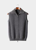 Dark Gray Cashmere Body Warmer Vest