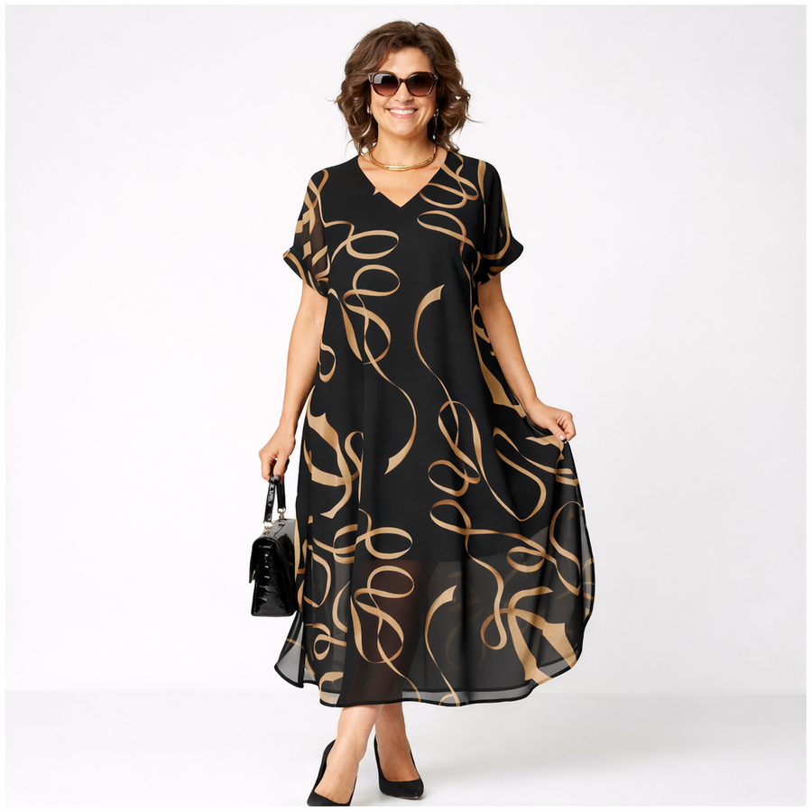 Timeless Short Sleeve Silk Dress