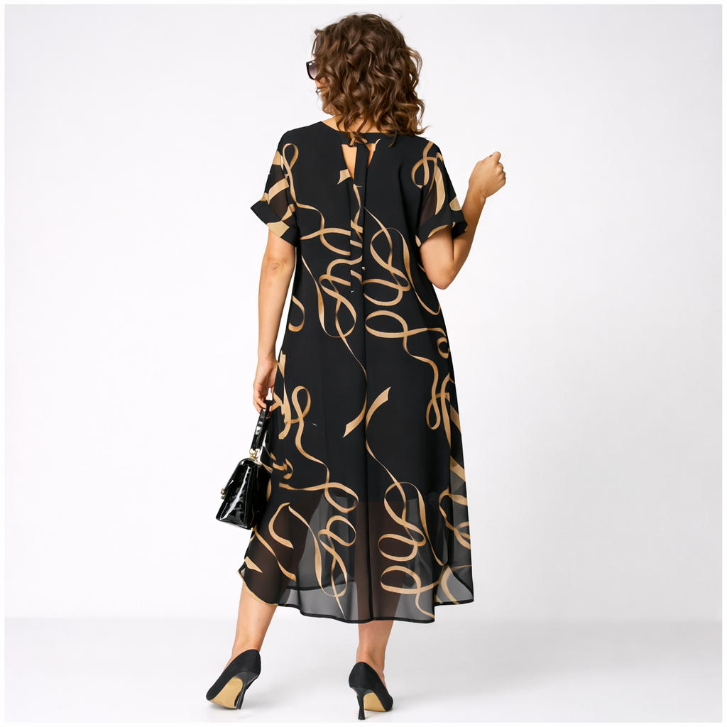 Timeless Short Sleeve Silk Dress