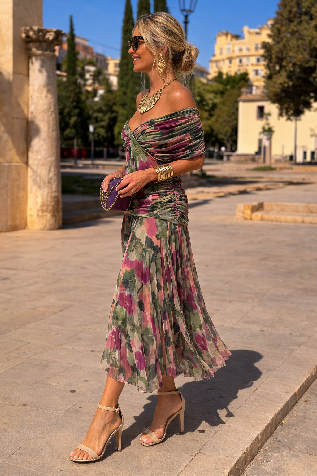 Timeless V-Neck Evening Dress