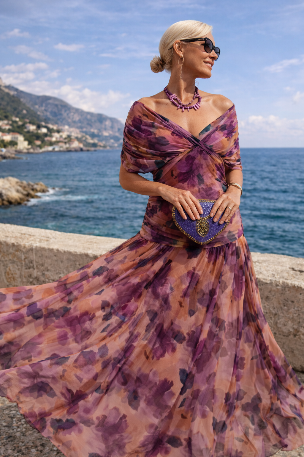 Timeless V-Neck Evening Dress
