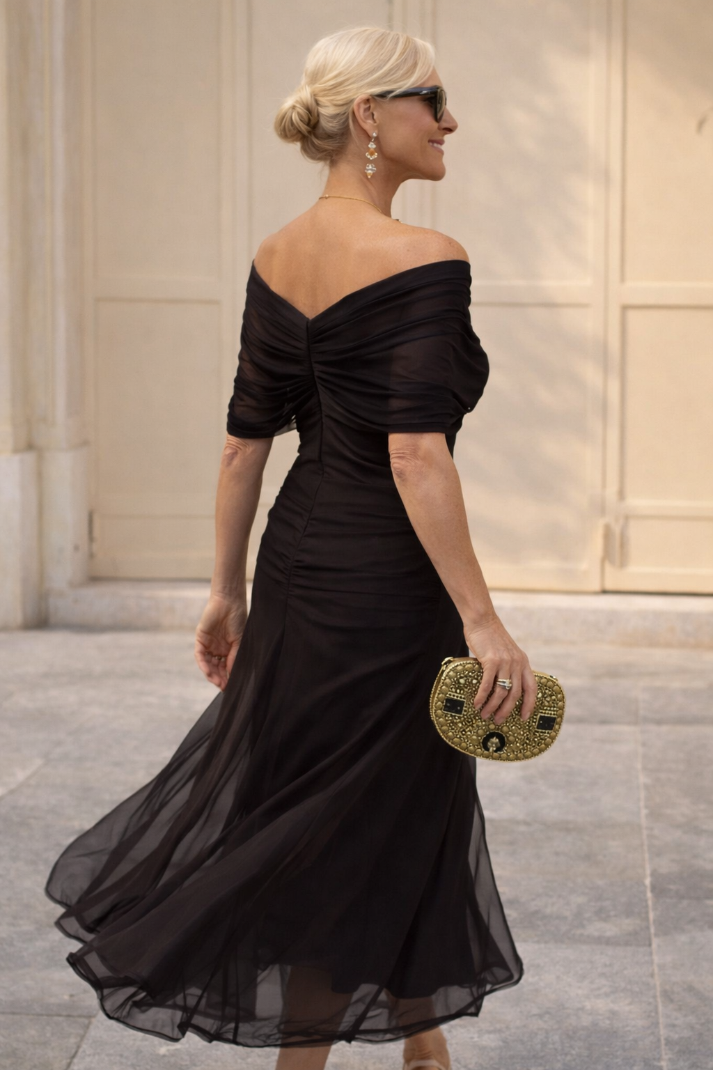 Timeless V-Neck Evening Dress