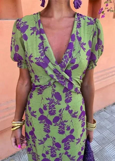 Mara Elegant Silk Maxi Dress