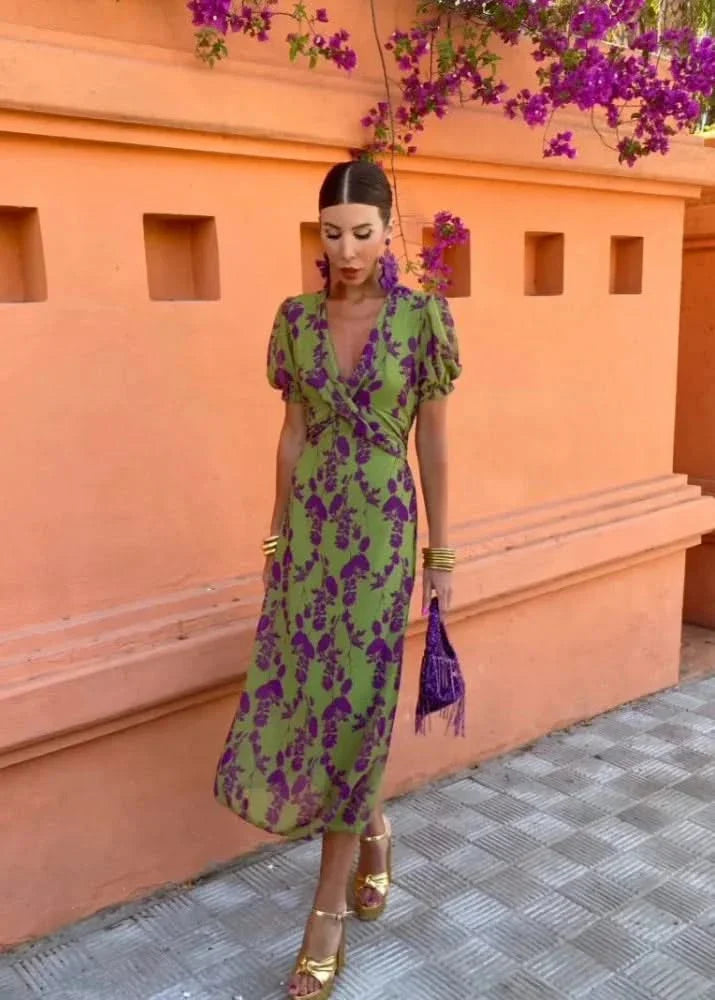 Mara Elegant Silk Maxi Dress