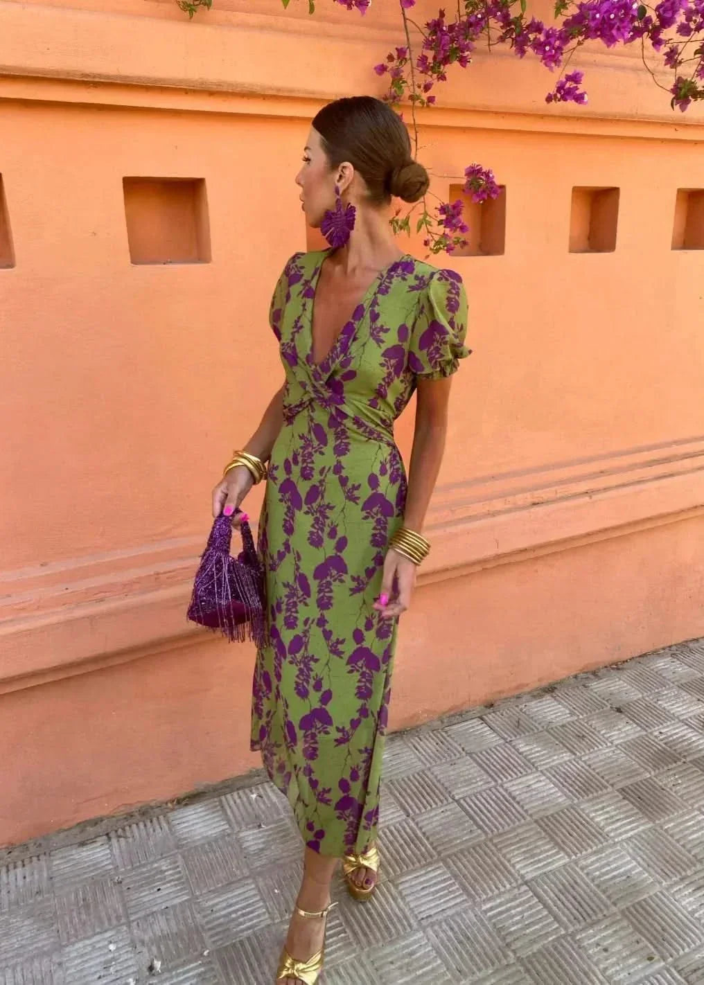 Mara Elegant Silk Maxi Dress
