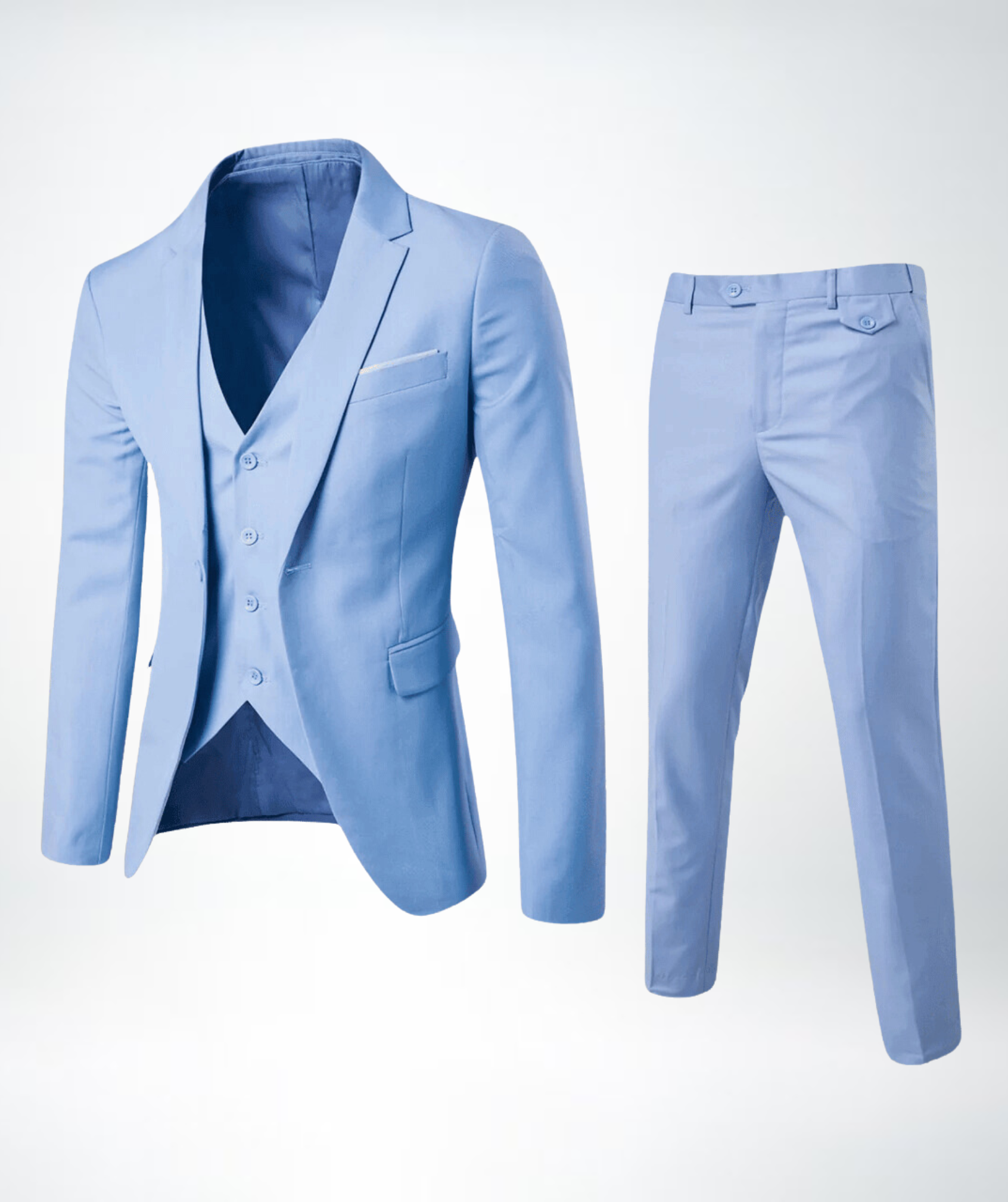 Refined Three-Piece Suit with Waistcoat in Charcoal