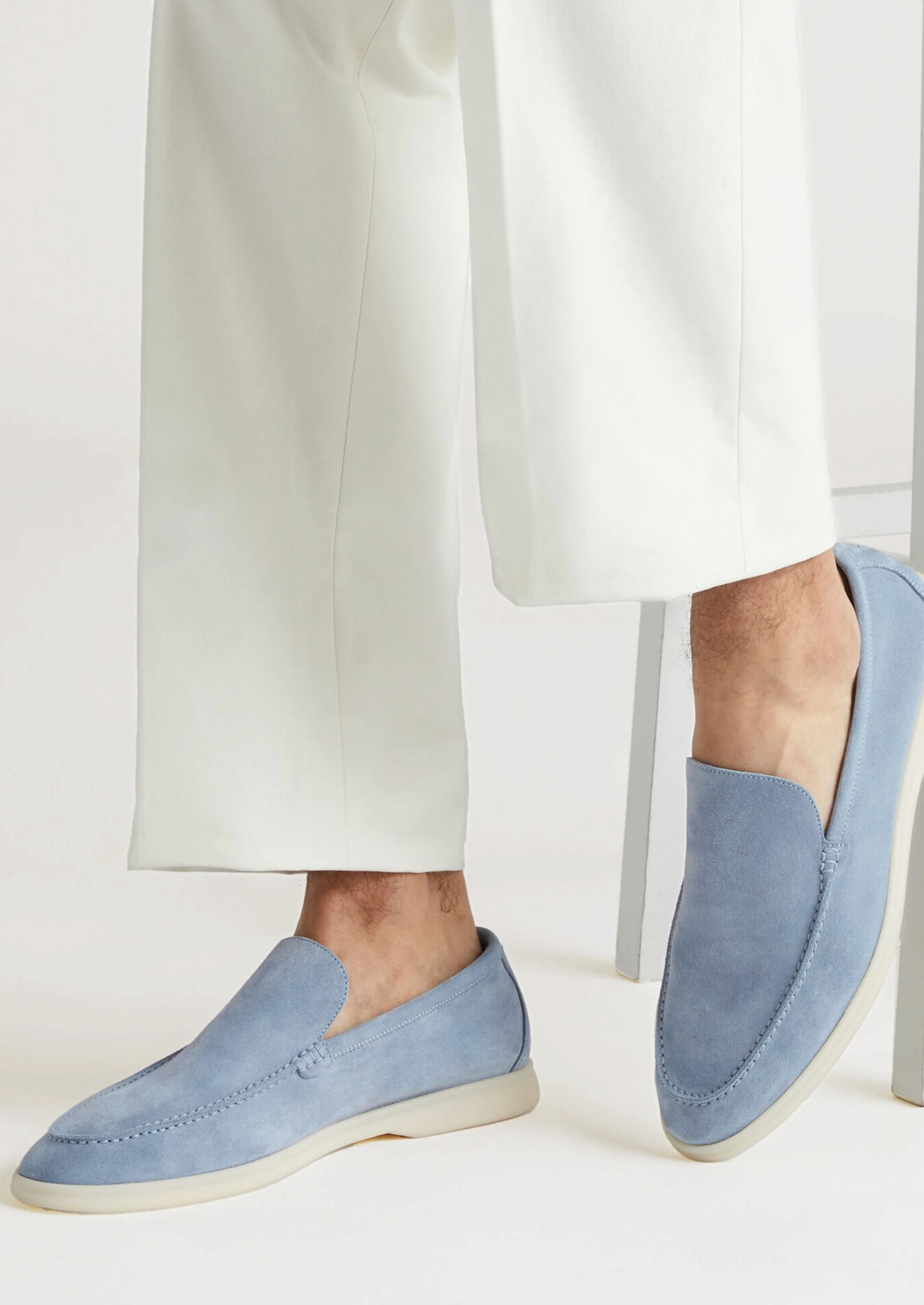 Marina Loafers in Soft Baby Blue