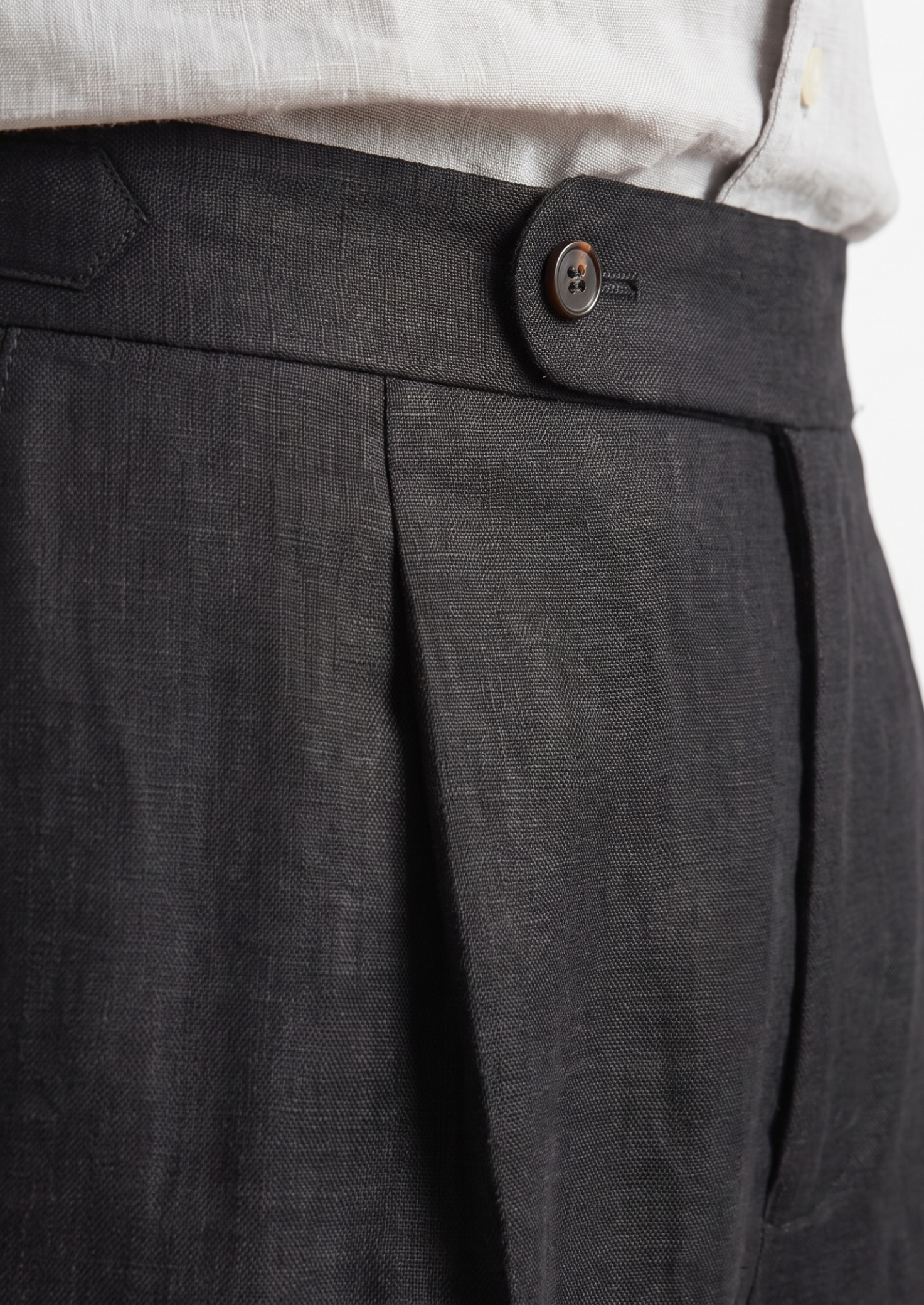 Tuscany Pleated Trousers in Noir