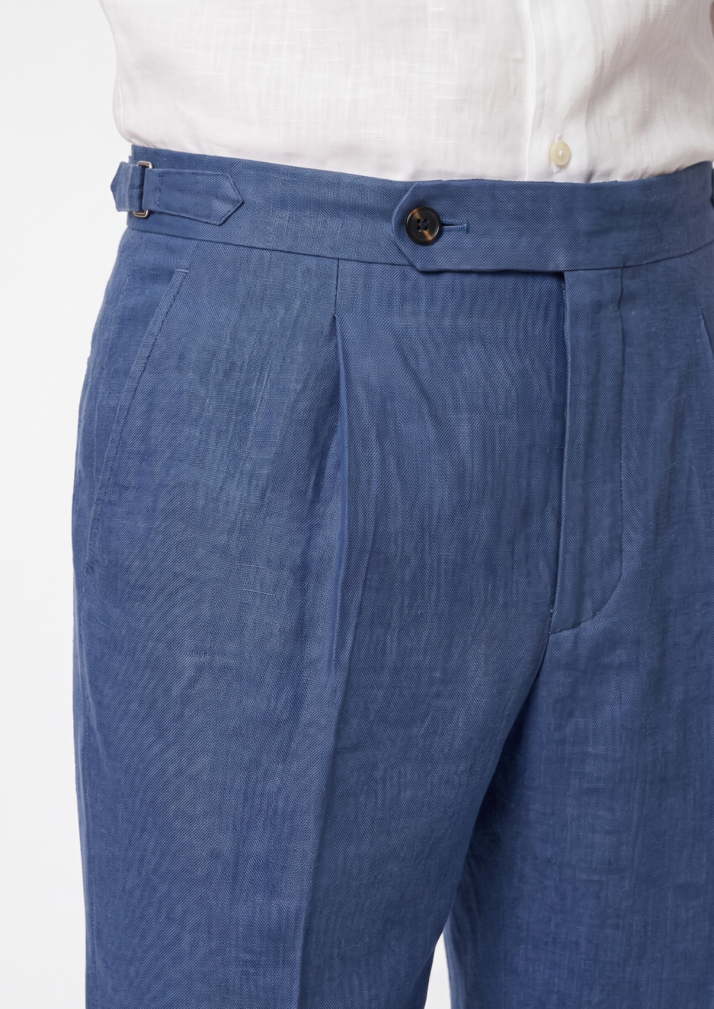 Tuscany Pleated Coastal Trousers in Blue