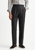Tuscany Pleated Trousers in Noir