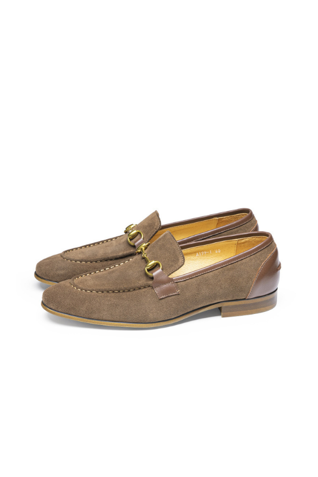 Espresso Suede Horsebit Loafers