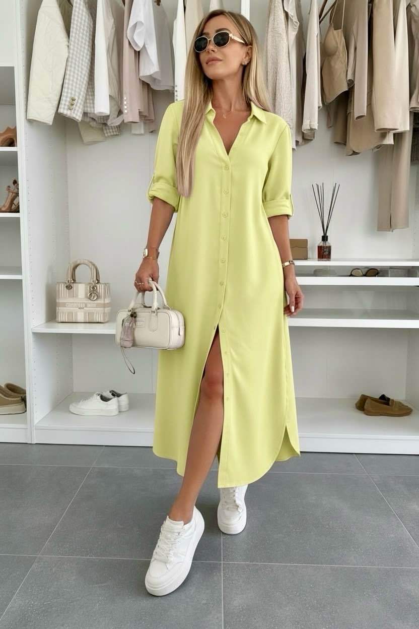 Ivy Silk Button Dress