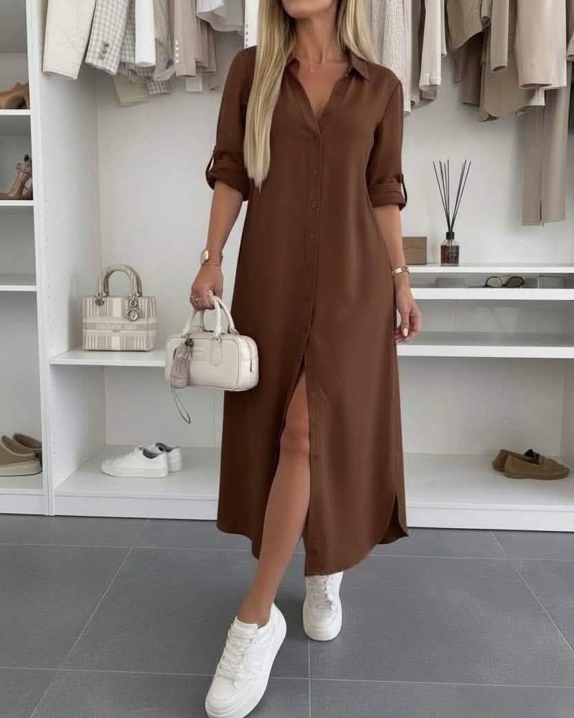 Ivy Silk Button Dress