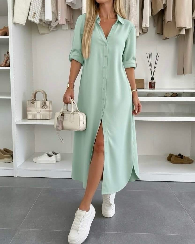 Ivy Silk Button Dress