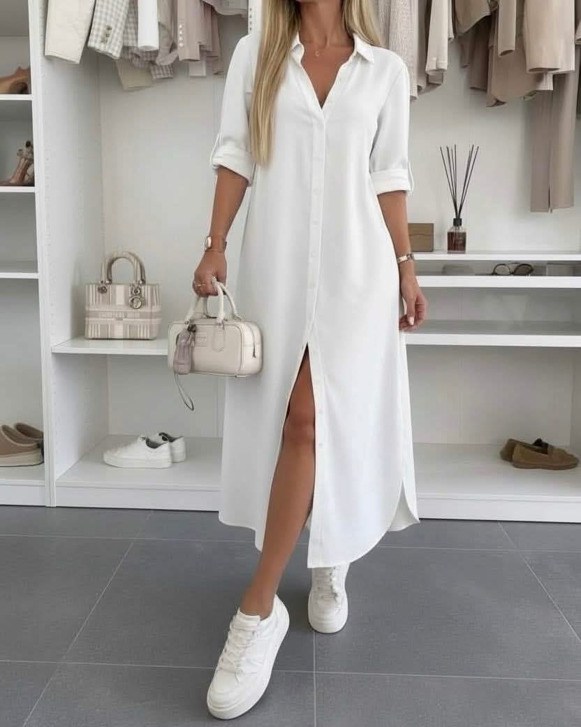 Ivy Silk Button Dress