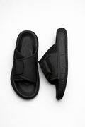 Dawson Leather Slide Sandals - Noir