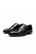 Griffin Leather Double Monk Strap Footwear