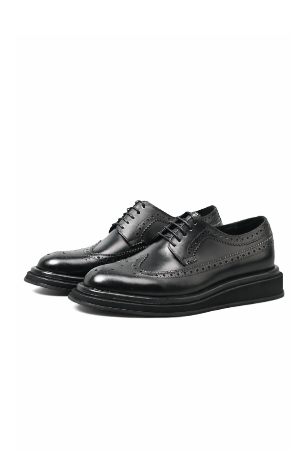 Sterling Leather Brogue Shoes in Chunky Design